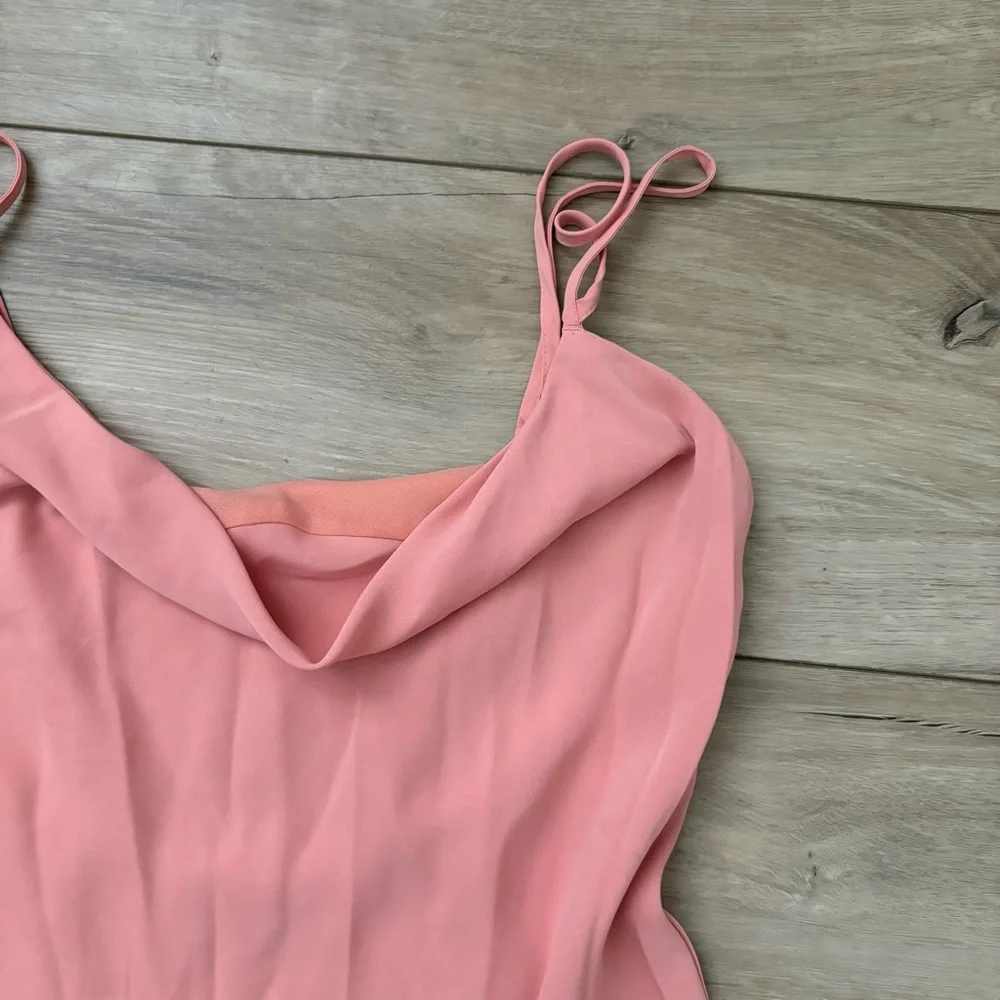 ABERCROMBIE & FITCH Peach Cowl Neck Maxi Dress‎ Spaghetti Low Back Small S